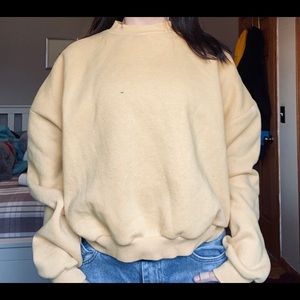 Vintage yellow crew neck FASHION NOVA